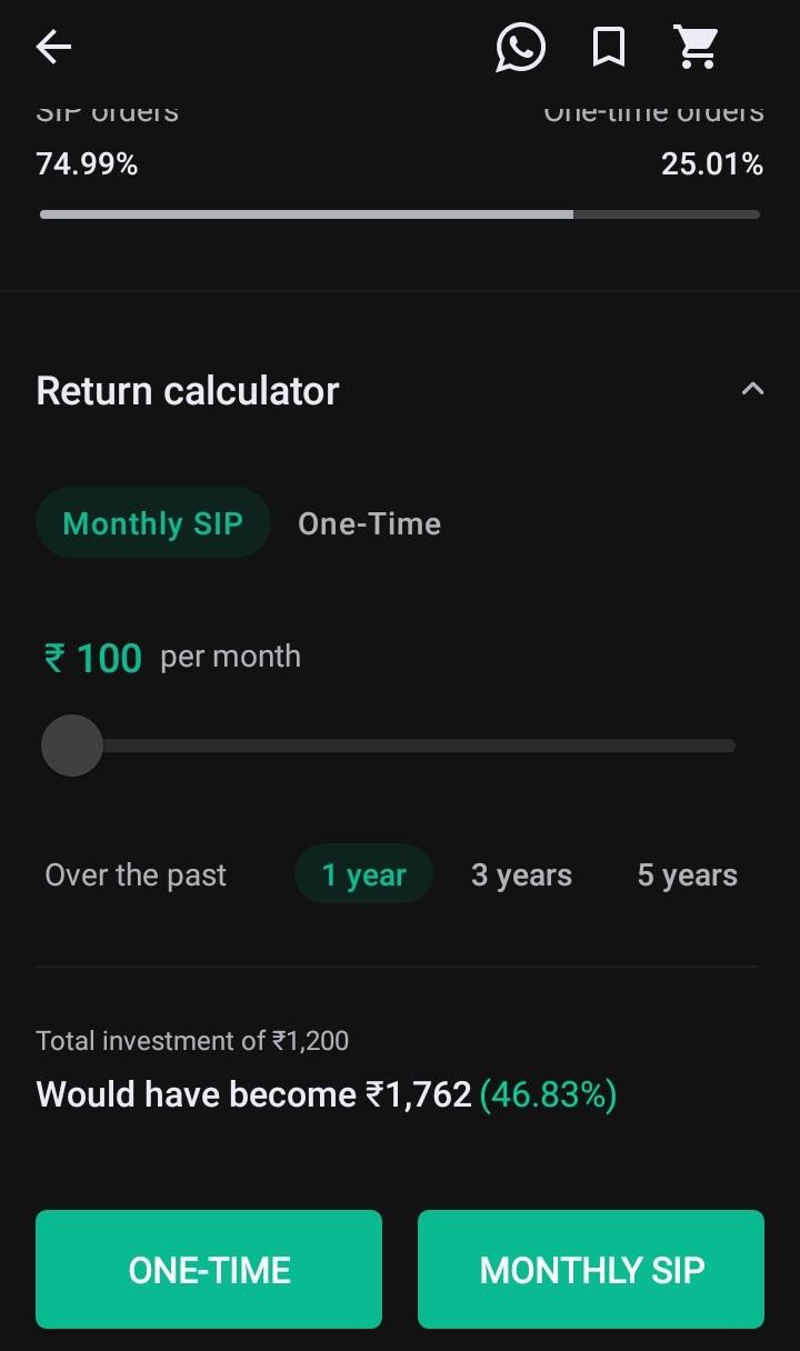 mutual fund return calculator